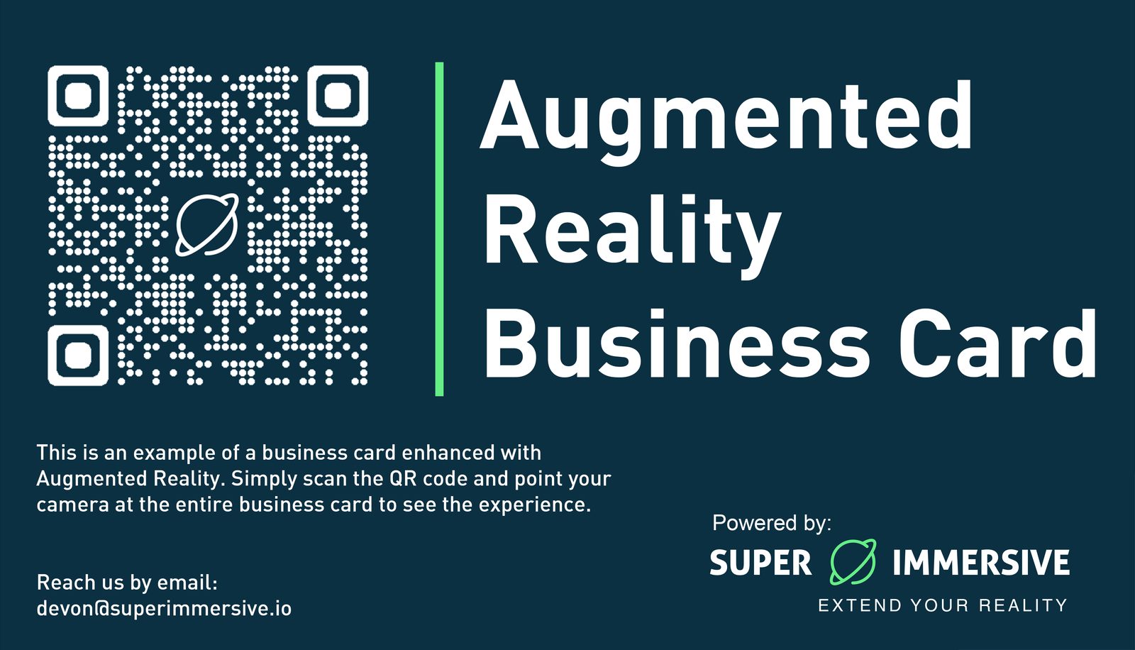 AR smart business card marker